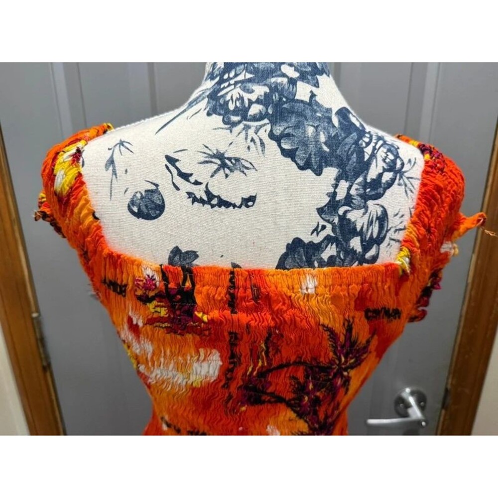 Orange tropical dress Cayman Islands - Picture 8 of 12